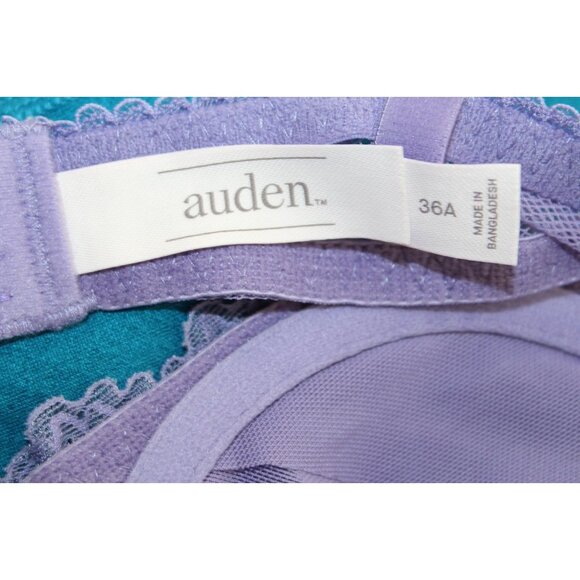 Auden Womens Purple Lacey Unpadded Bra 36A NWT - Picture 5 of 6